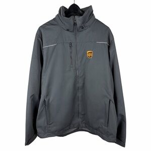 Mens Trimark UPS Employee Full Zip Worker Promo Grey Jacket Size XL